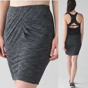 Lululemon Yoga Haven Heathered Black Skirt